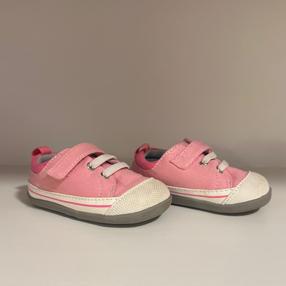 See Kai Run Pink and Gray Kids Sneakers